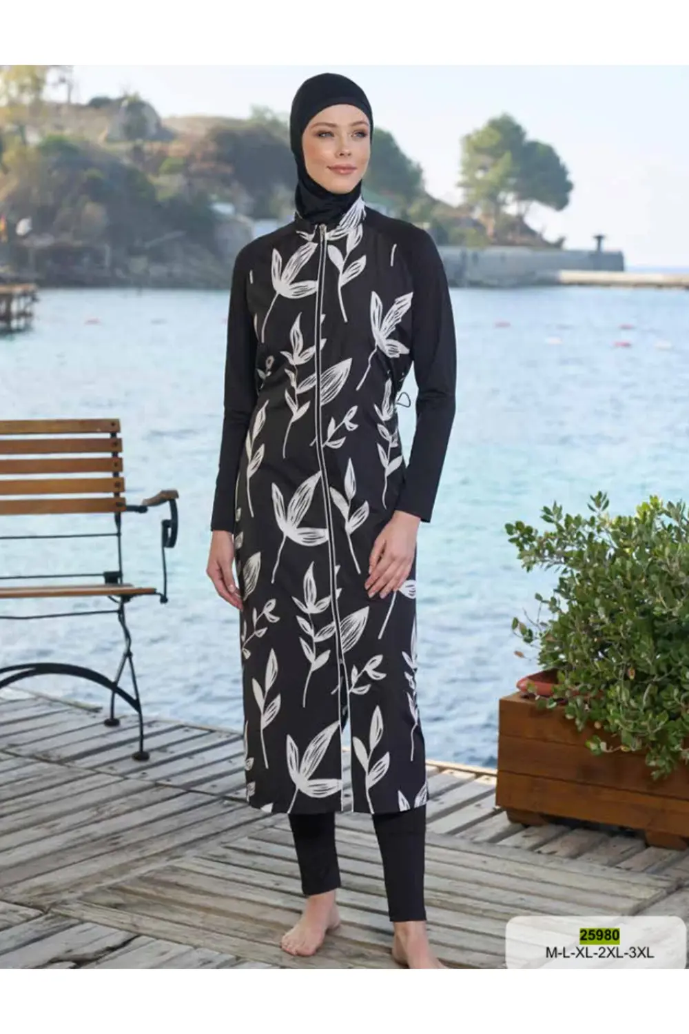 Önden Fermuarlı Tam Tesettür Uzun Boy Mayo Önden Fermuarlı Tam Tesettür Uzun Boy Mayo