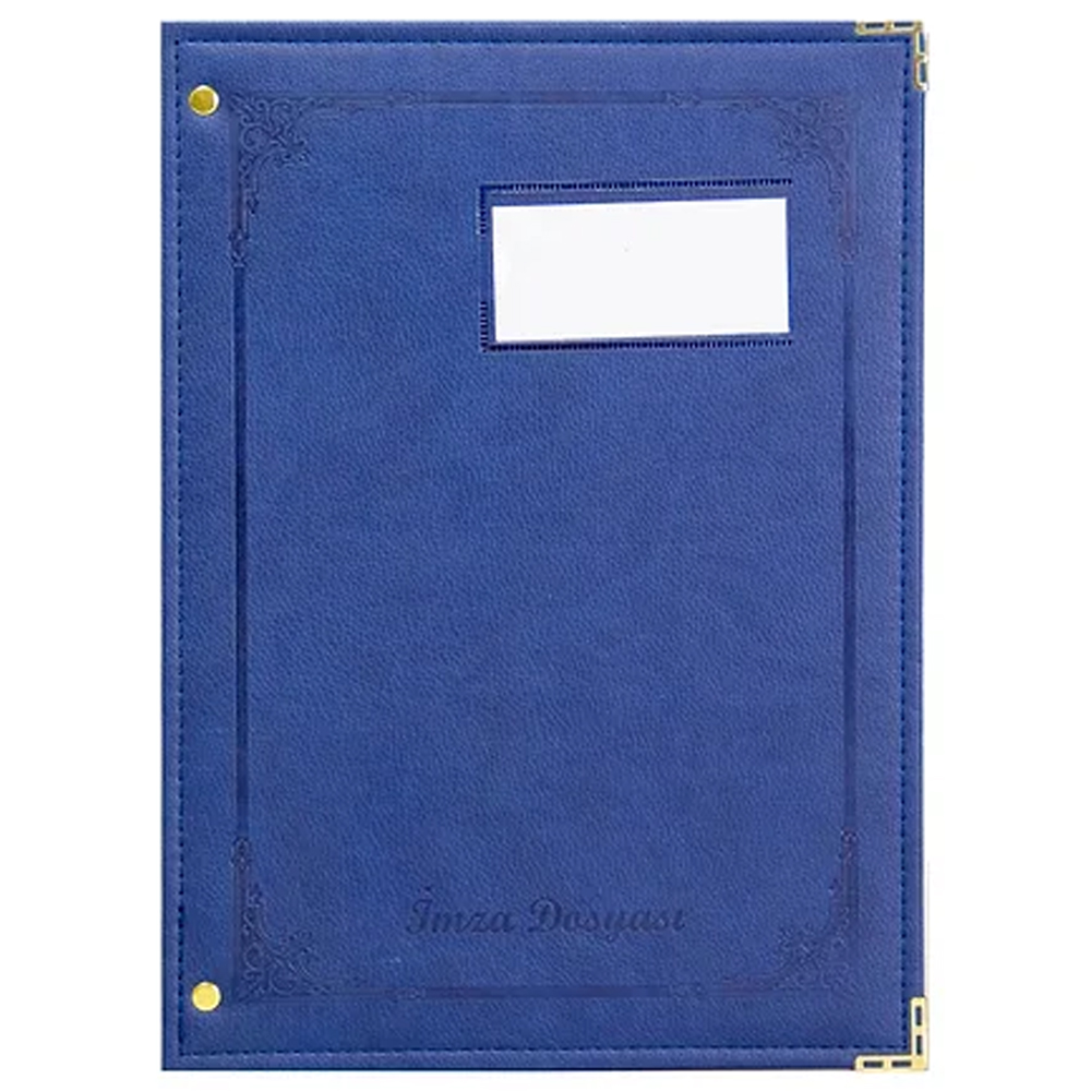 Önder İmza Dosyası ( Defteri ) Lüx Termo Deri Kapaklı 12 Li Laciv