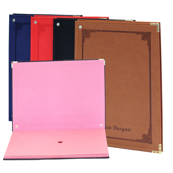 Önder İmza Dosyası ( Defteri ) Lüx Termo Deri Kapaklı 12 Li Siyah