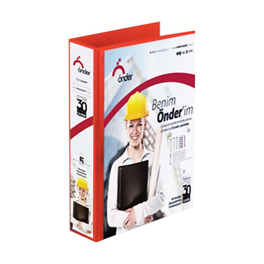 Önder Sunum Klasörü 2 Halkalı 70 MM A4 Kırmızı 2007-2