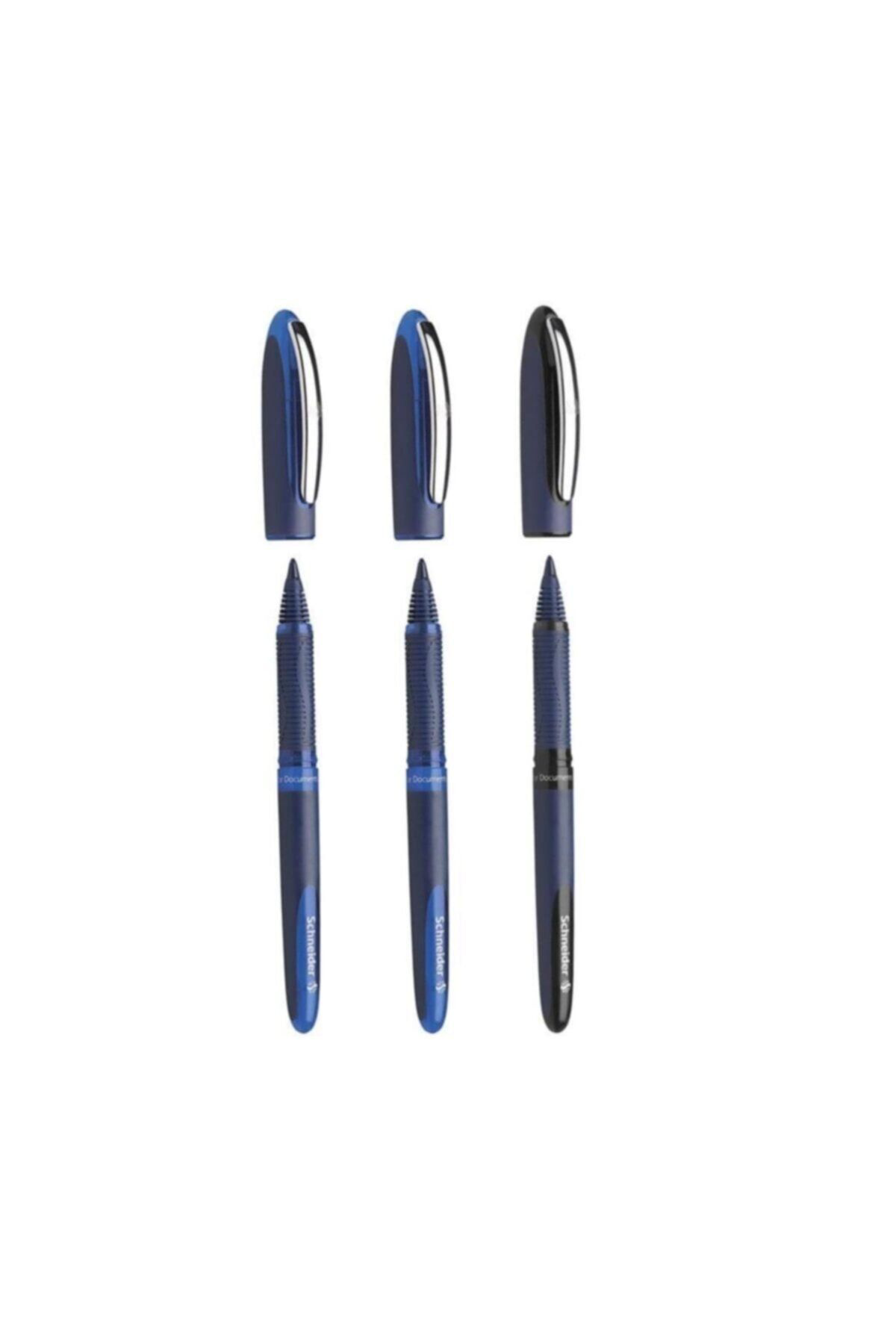 Schneider One Business 0,6 Mm Roller İmza Kalemi 2 Mavi 1 Siyah
