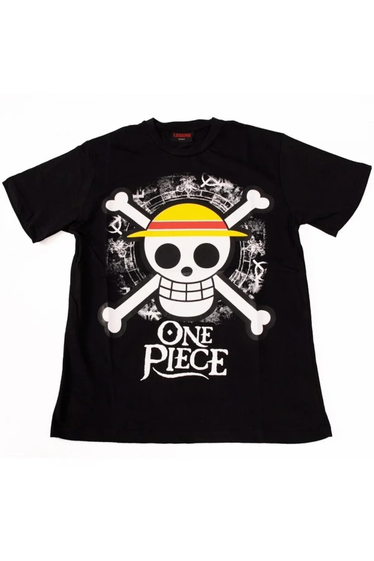 One Piece Flag Icon Tişört Siyah