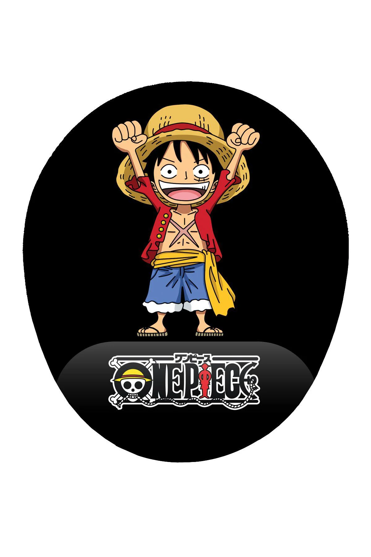 One Piece Luffy Bilek Destekli Mouse Pad Ergonomik Kaymaz Taban Mousepad Fare Altlığı