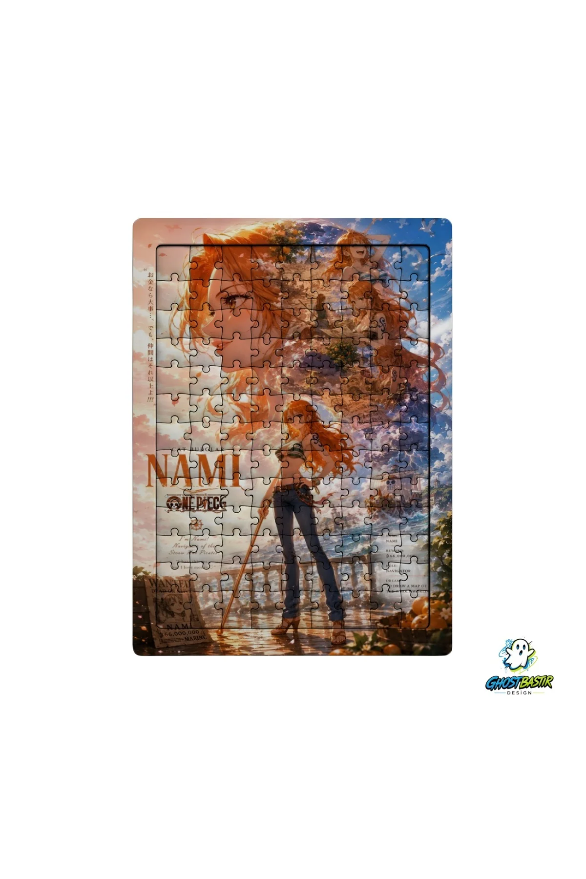 One Piece Nami 99 Parça Ayaklı Puzzle – Dekoratif Çocuk Yapbozu 0172