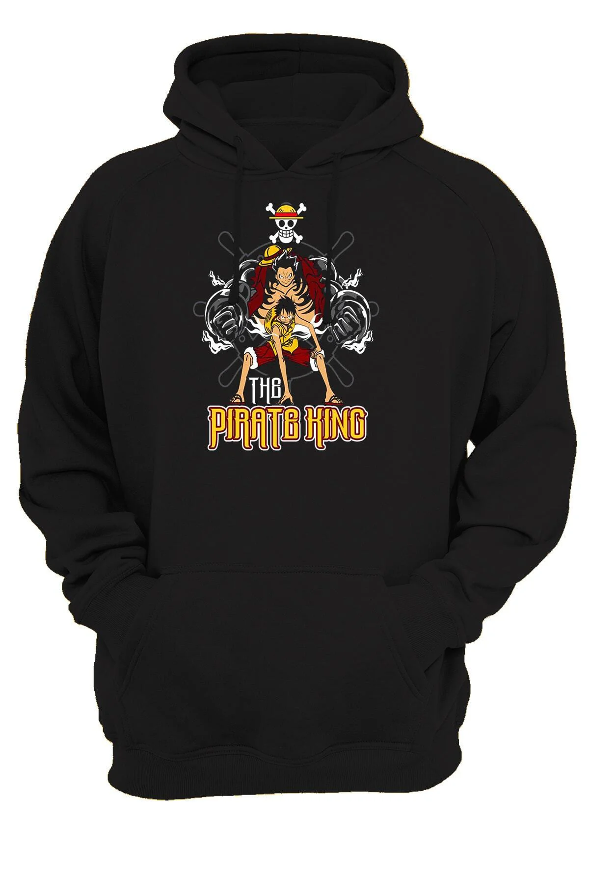 One Pıece Pirate King Baskılı 3 Ipl. Şardonlu, Içi Polar, Kalın(600gr) Hoodie