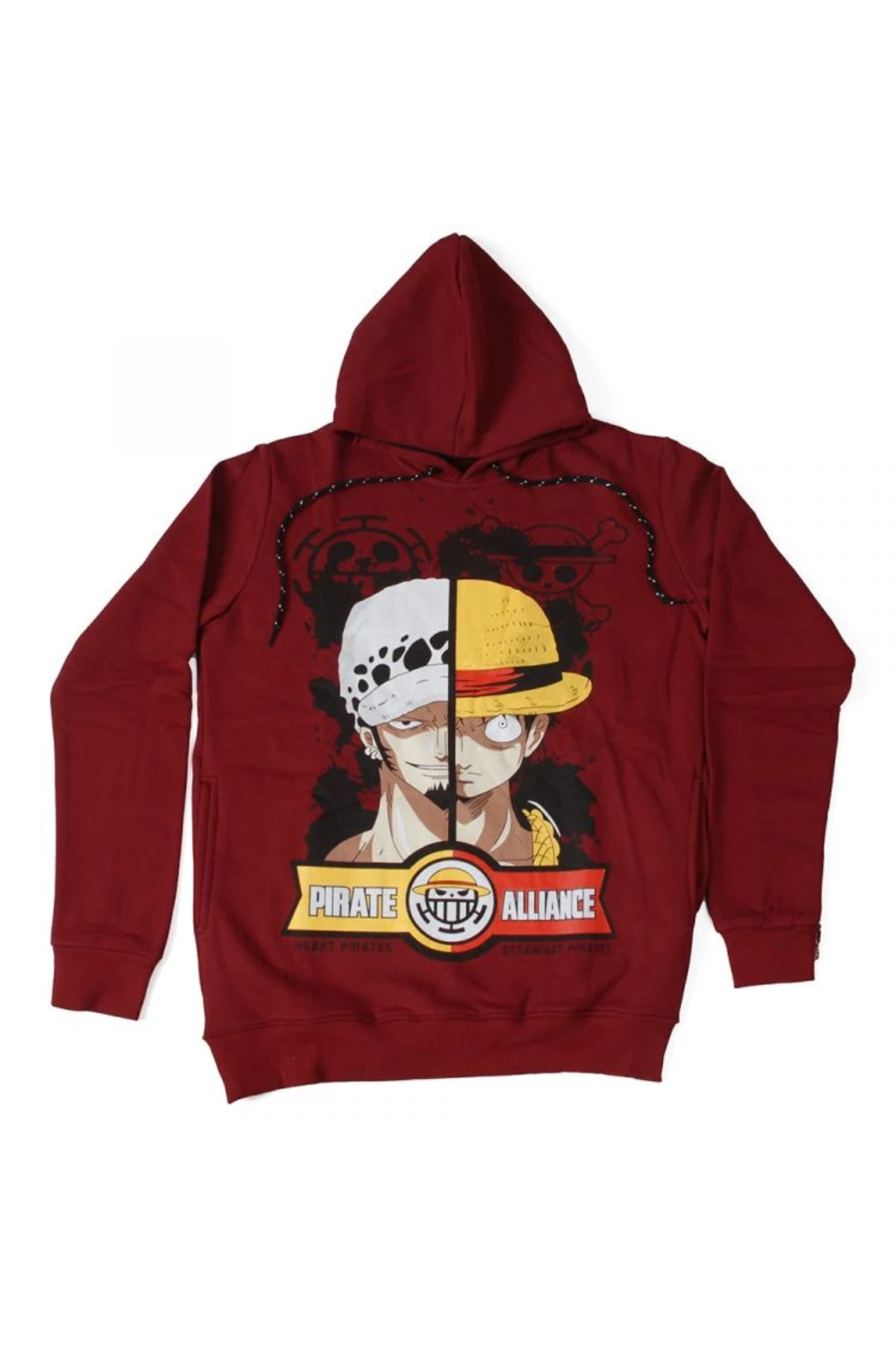 One Piece Pirate VS Alliance Hoodie Kapüşonlu Sweatshirt Bordo