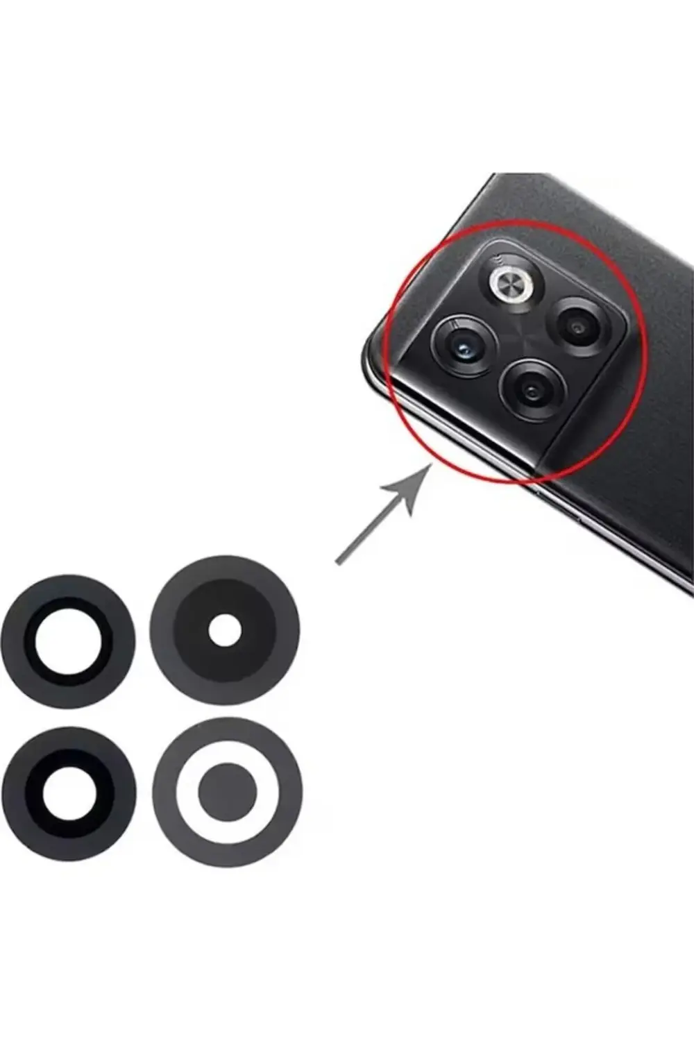 One Plus 10T 5g Ile Uyumlu Kamera Camı CPH2415