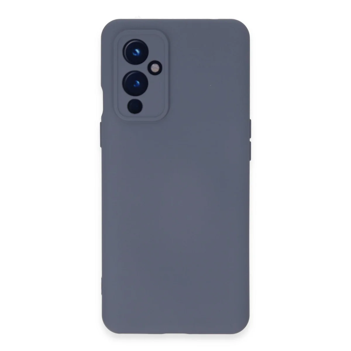 One Plus 9 Kılıf - Nano İçi Kadife Silikon Gri Kılıf - Yerli Üretim Kalitesi