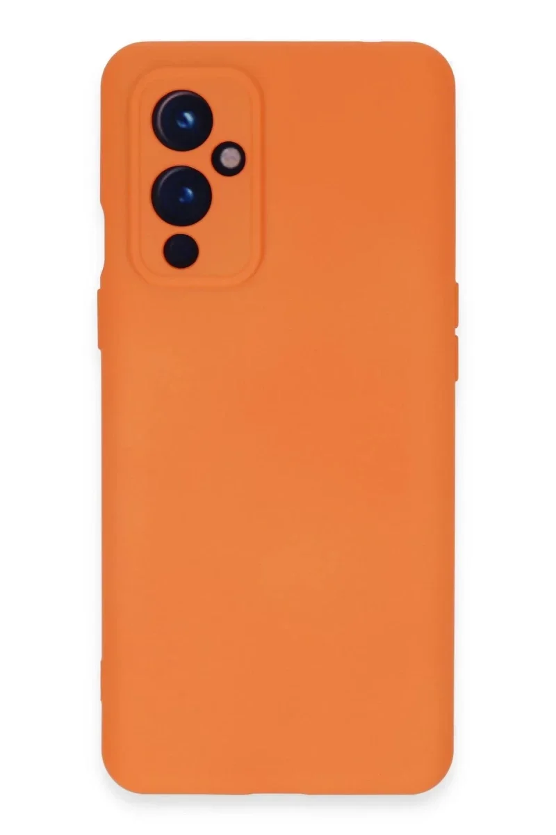 One Plus 9 Kılıf Nano içi Kadife Silikon - Turuncu One Plus 9 Kılıf Nano içi Kadife Silikon - Turuncu