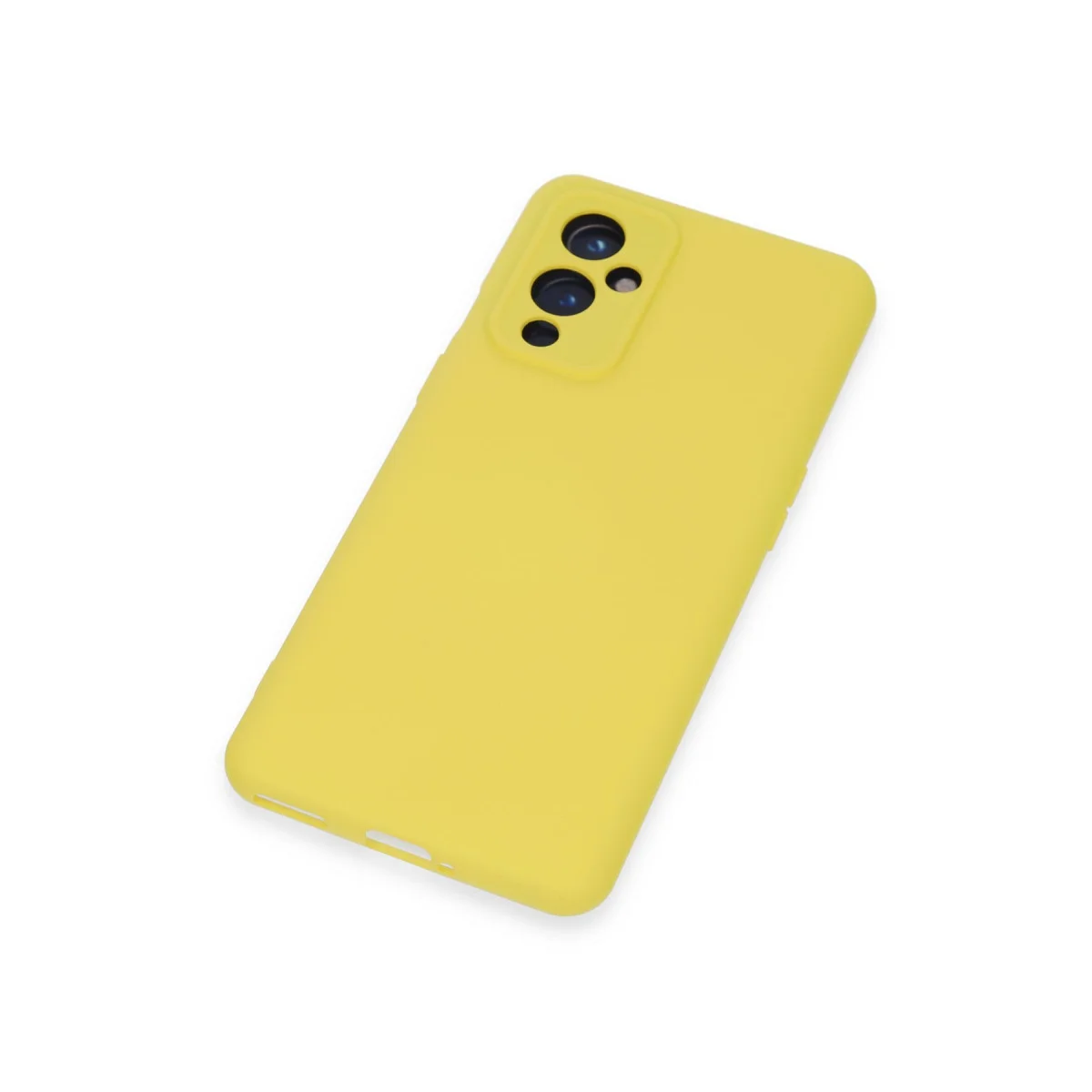 One Plus 9 Nano İçi Kadife Silikon Kılıf - Sarı
