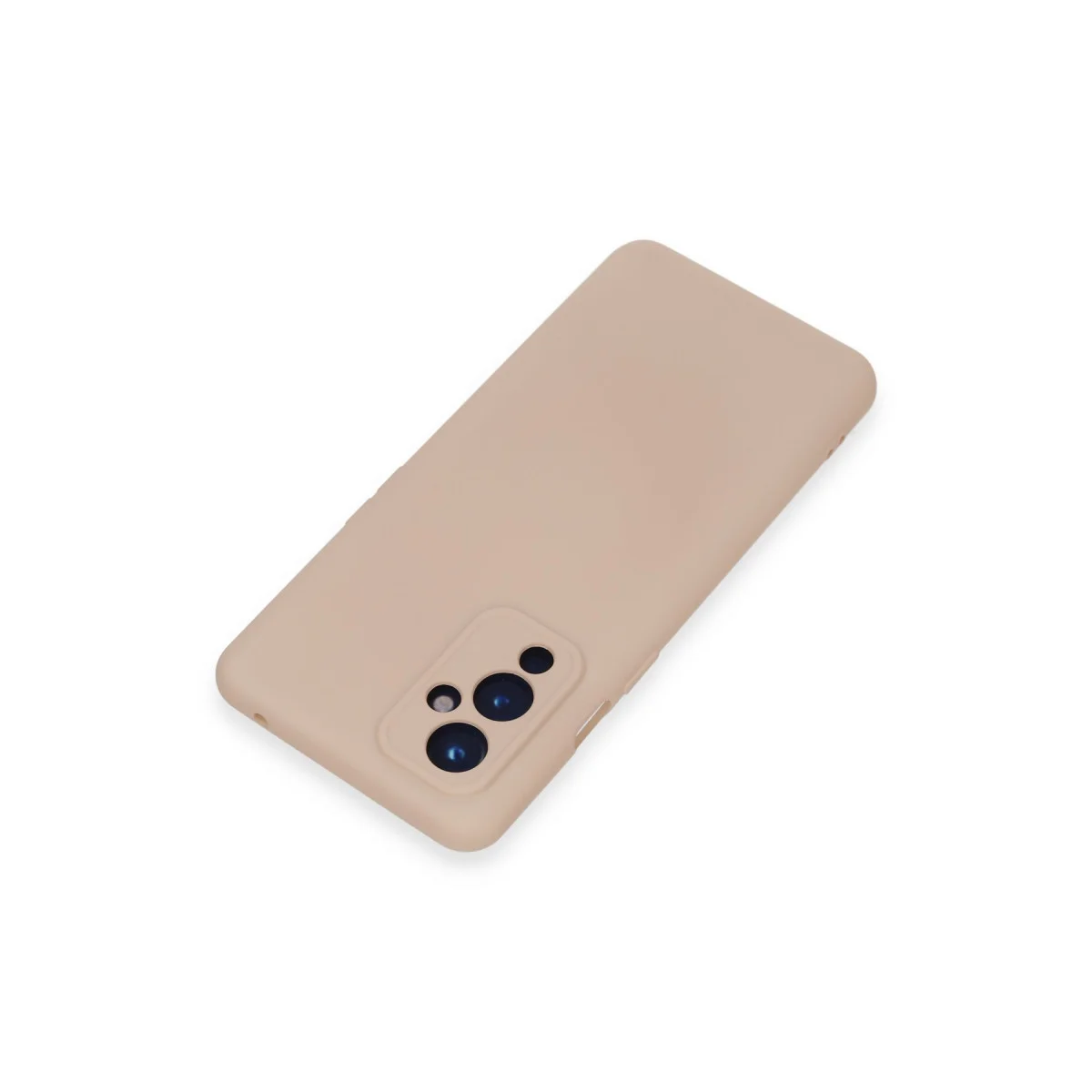 One Plus 9 Nano İçi Kadife Silikon Kılıf - Pudra - %100 Yerli Üretim