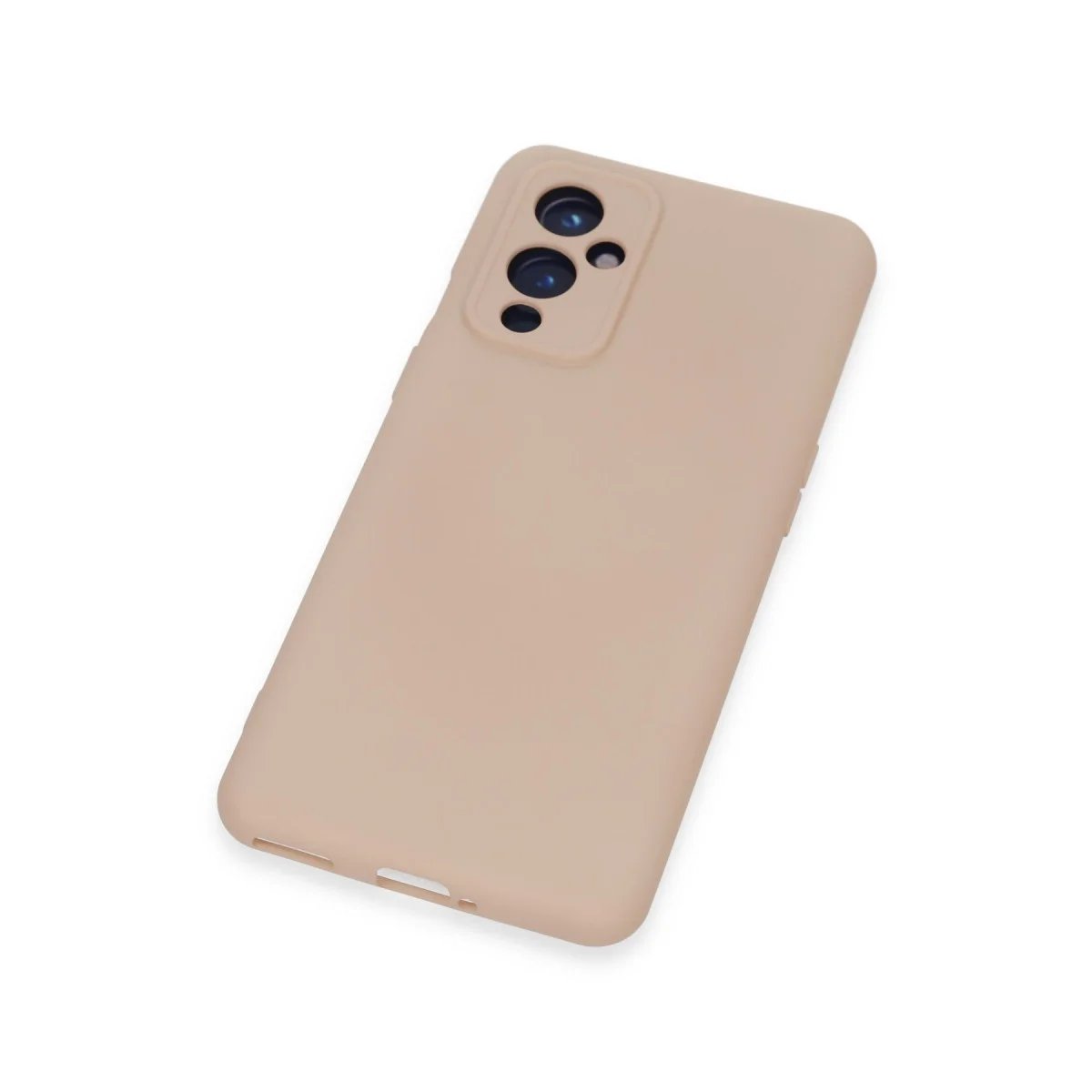 One Plus 9 Nano İçi Kadife Silikon Kılıf - Pudra - %100 Yerli Üretim