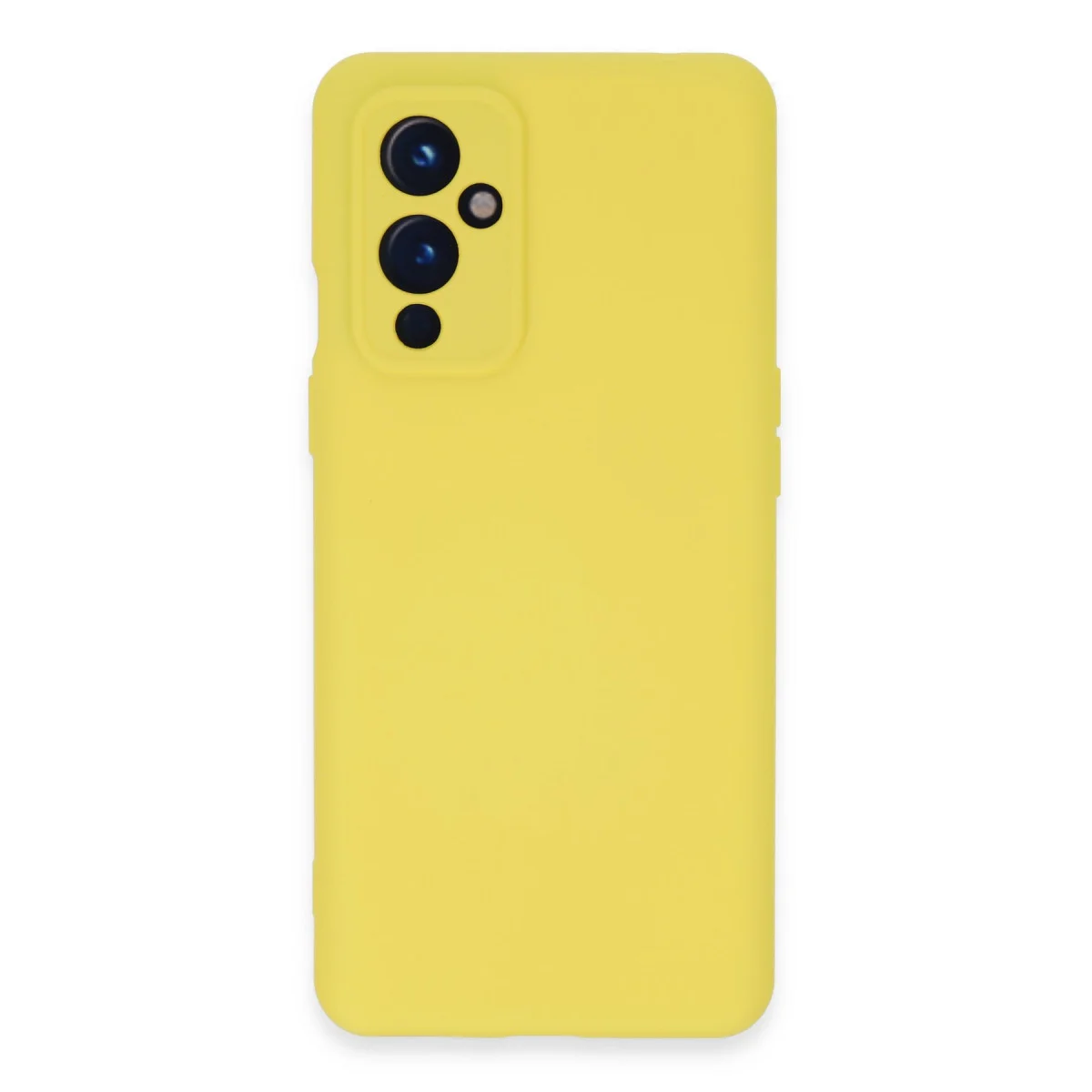 One Plus 9 Nano İçi Kadife Silikon Kılıf - Sarı