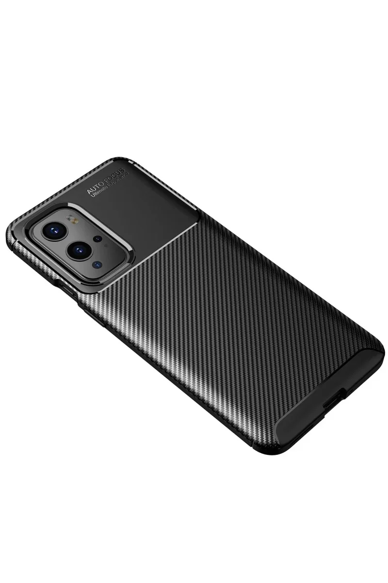 One Plus 9 Pro Kılıf Auto Focus Karbon Kapak - Siyah One Plus 9 Pro Kılıf Auto Focus Karbon Kapak - Siyah