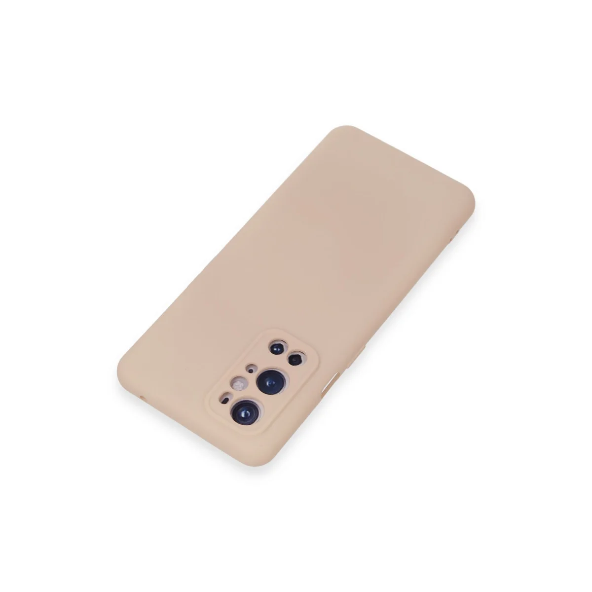 One Plus 9 Pro Nano İçi Kadife Silikon Kılıf - Pudra - %100 Yerli Üretim