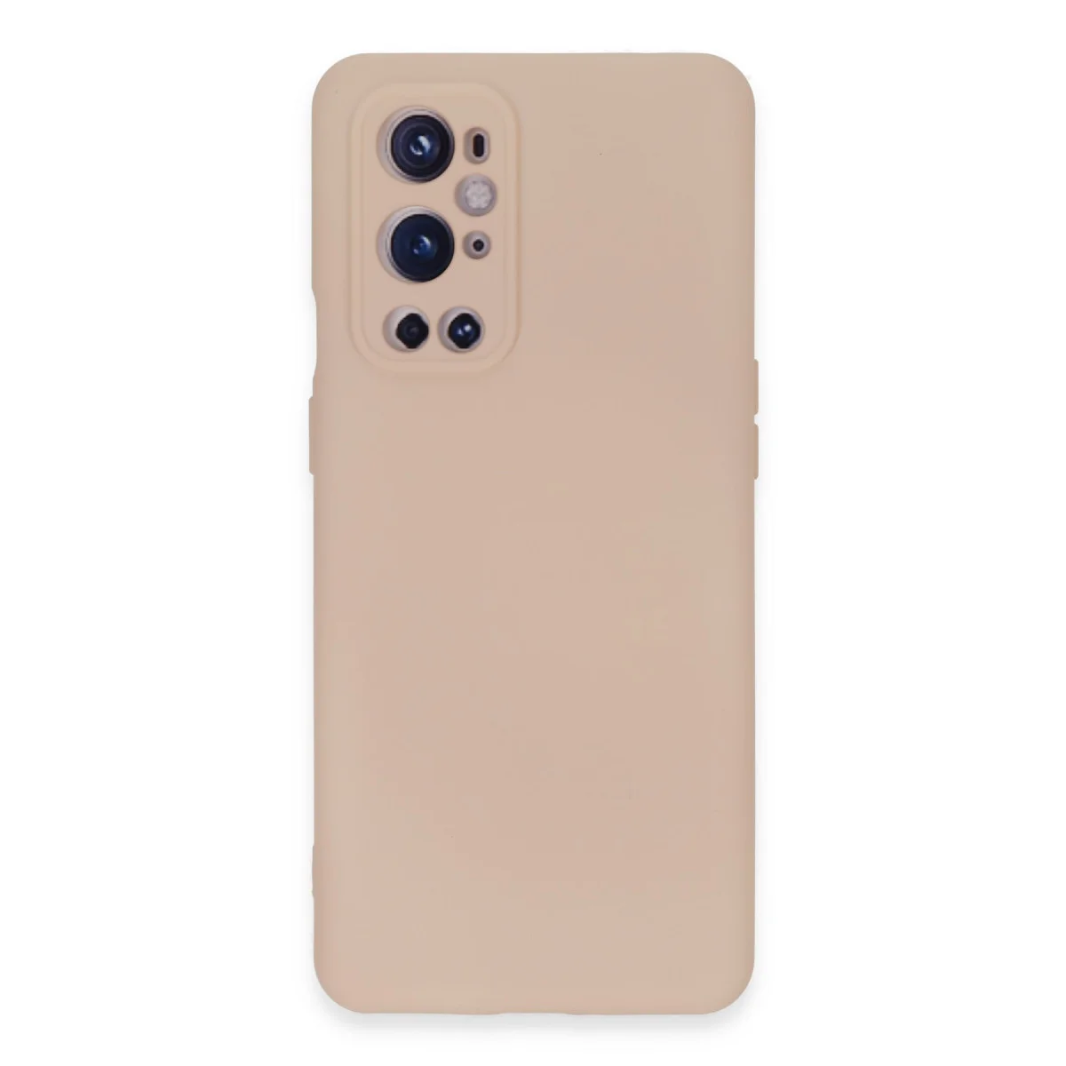 One Plus 9 Pro Nano İçi Kadife Silikon Kılıf - Pudra - %100 Yerli Üretim