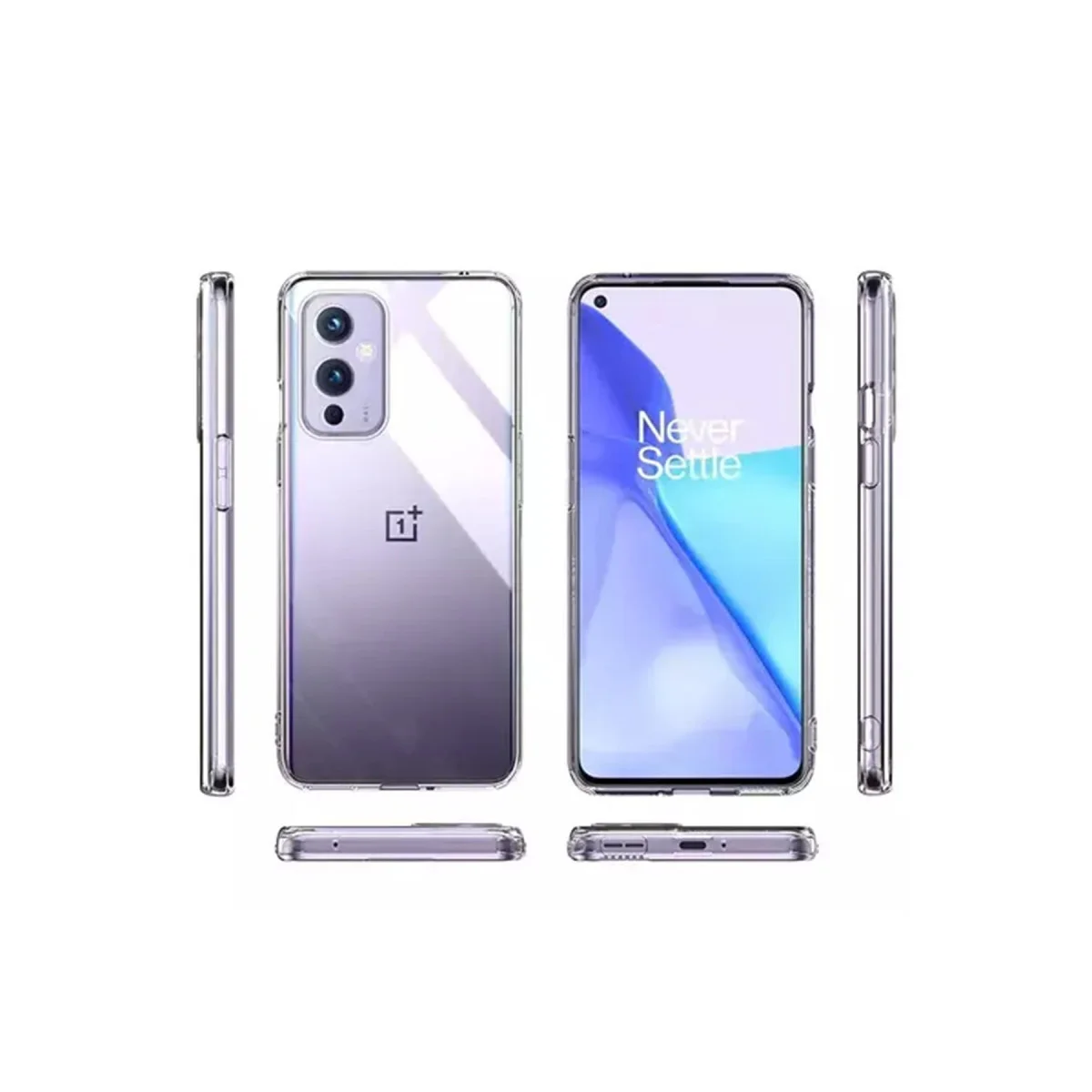 One Plus 9 Şeffaf Silikon Kılıf - Lüx Serisi