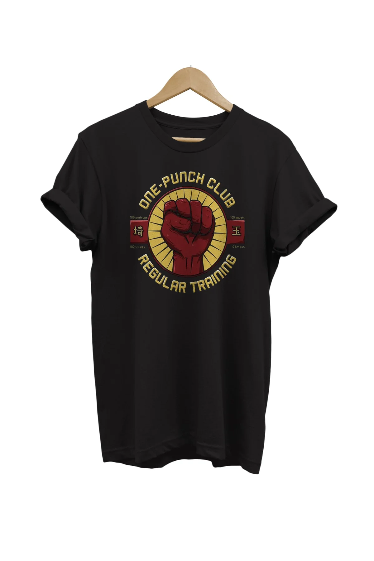 One Punch Man Baskılı %100 Pamuk Basic T-shirt Normal Beden Tişör