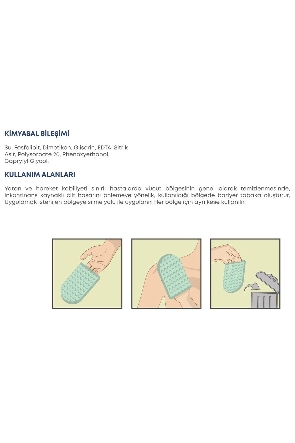 OneCare Bariyer Kremli Kese Hijyenik Bakım Temizlik Koruma Kesesi