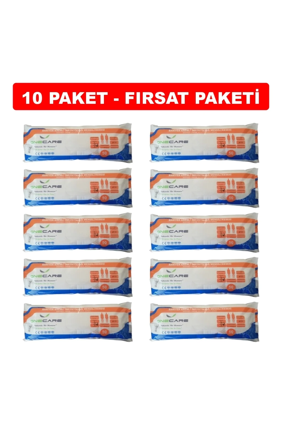 OneCare Vücut (Perine) Temizleme Havlusu 50'li Paket - 10 Paket