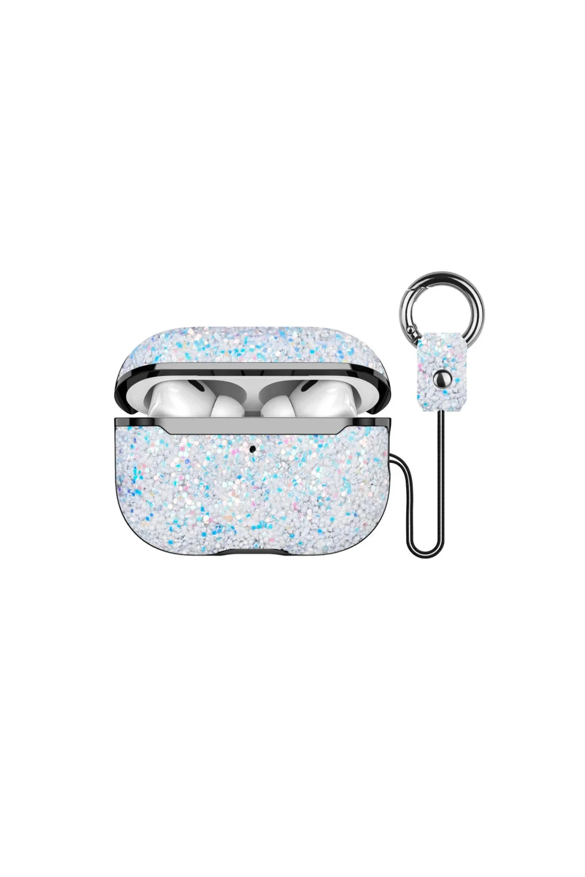 Onegif Airpods 2 (2.nesil) Bright Simli Airpods Kapak - Gümüş Onegif Airpods 2 (2.nesil) Bright Simli Airpods Kapak - Gümüş