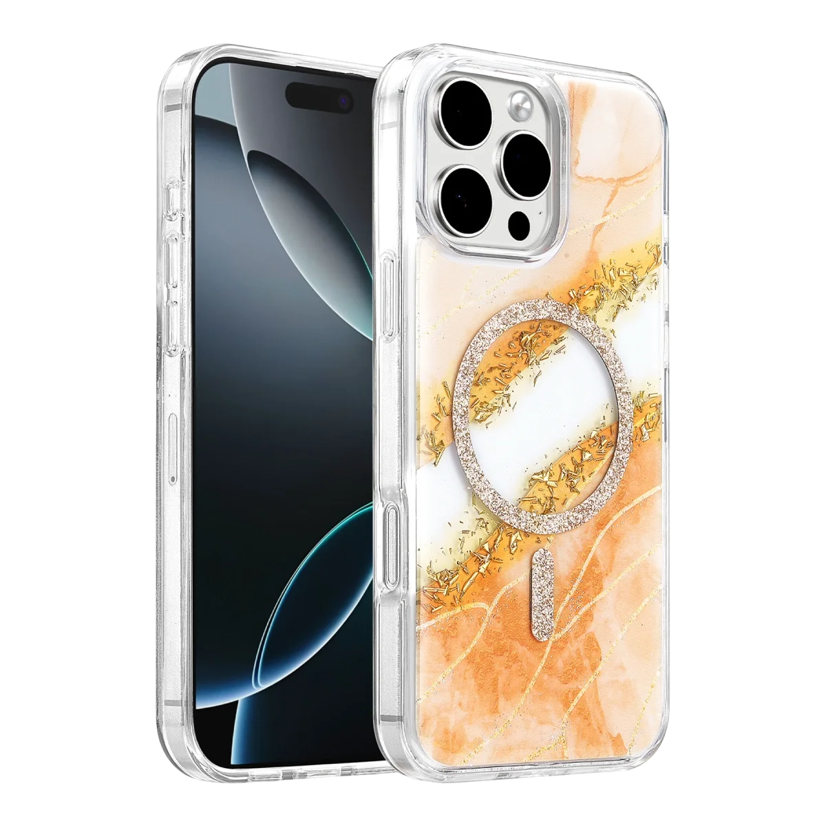 Onegif Apple İphone 16 Pro Max Lotus Simli Magsafe Kapak - Turuncu Fiyatı, Yorumları ve Özellikleri
