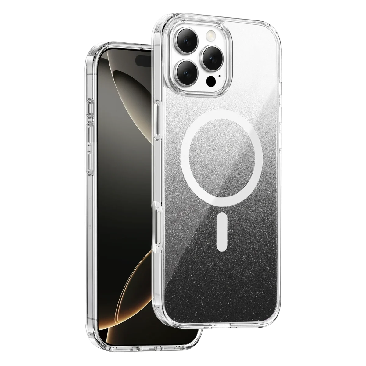 Onegif Apple İphone 16 Pro Max Sora Simli Magsafe Kapak - Siyah