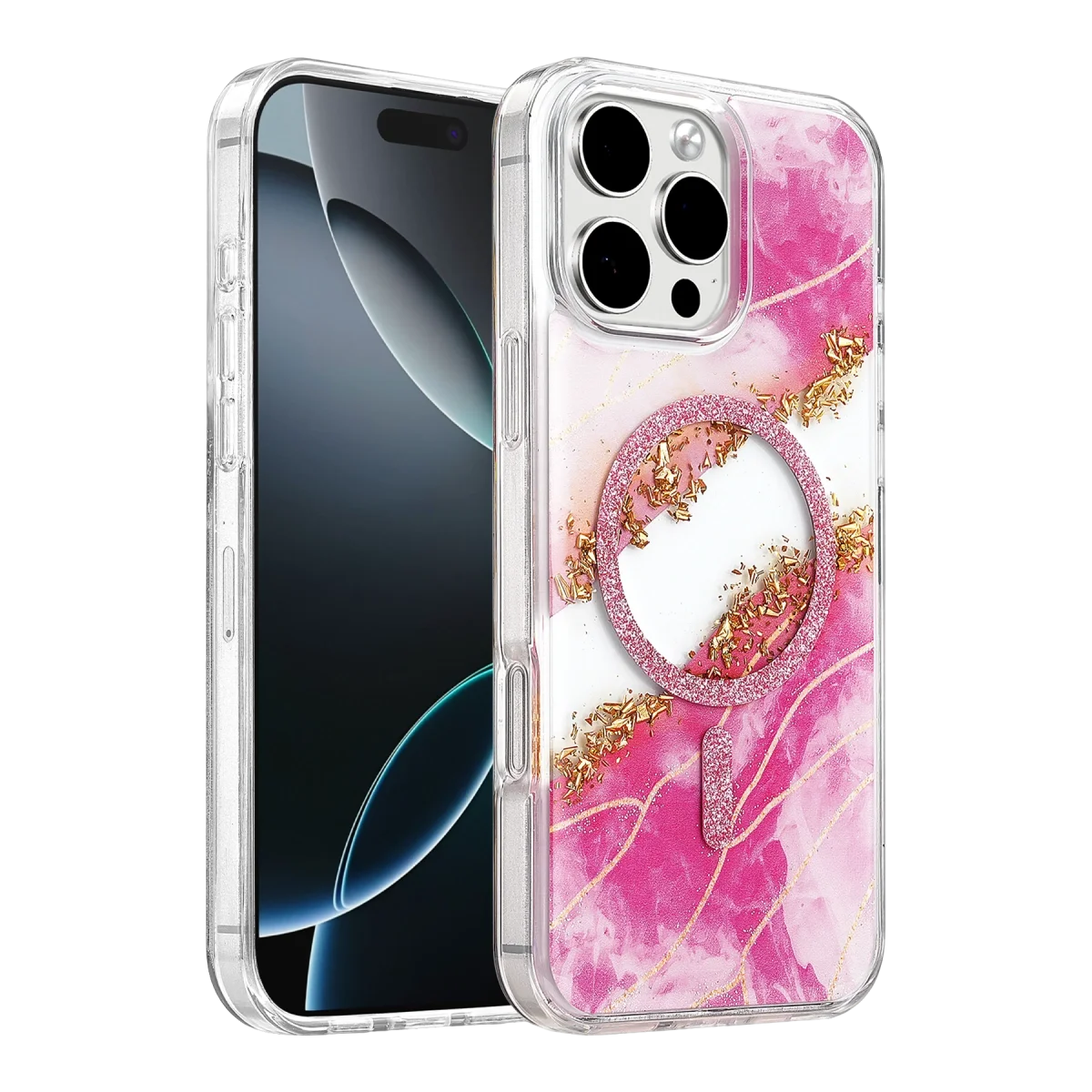 Onegif Apple İphone 16 Pro Max Lotus Simli Magsafe Kapak - Pembe Fiyatı, Yorumları ve Özellikleri