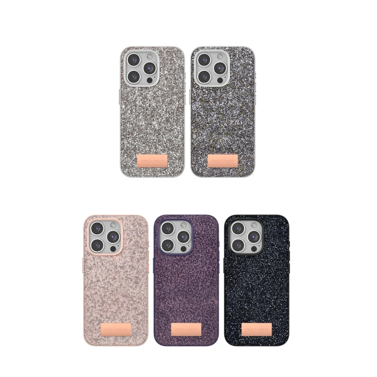 Onegif Apple iPhone 15 Bright Simli Kapak - Pembe