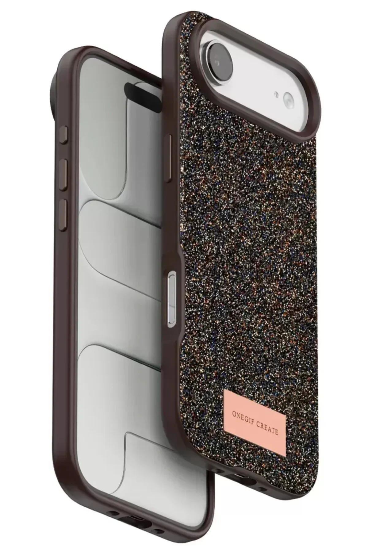 Onegif Apple İphone 17 Air Bright Simli Kapak - Gold