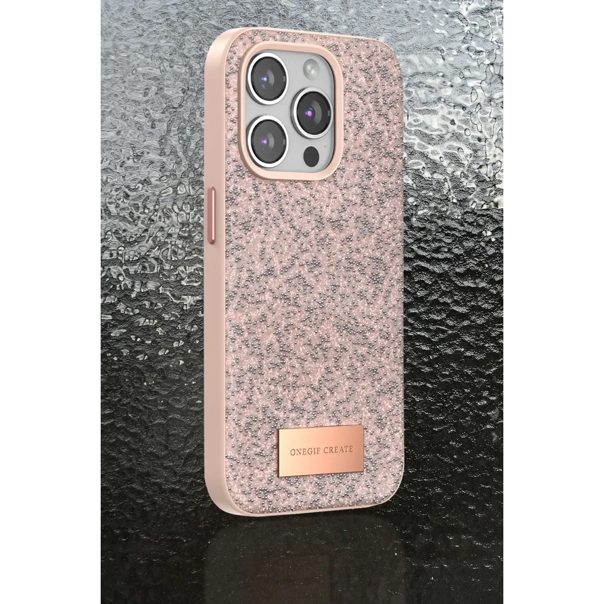 Onegif Apple iPhone 14 Bright Simli Kapak - Gümüş