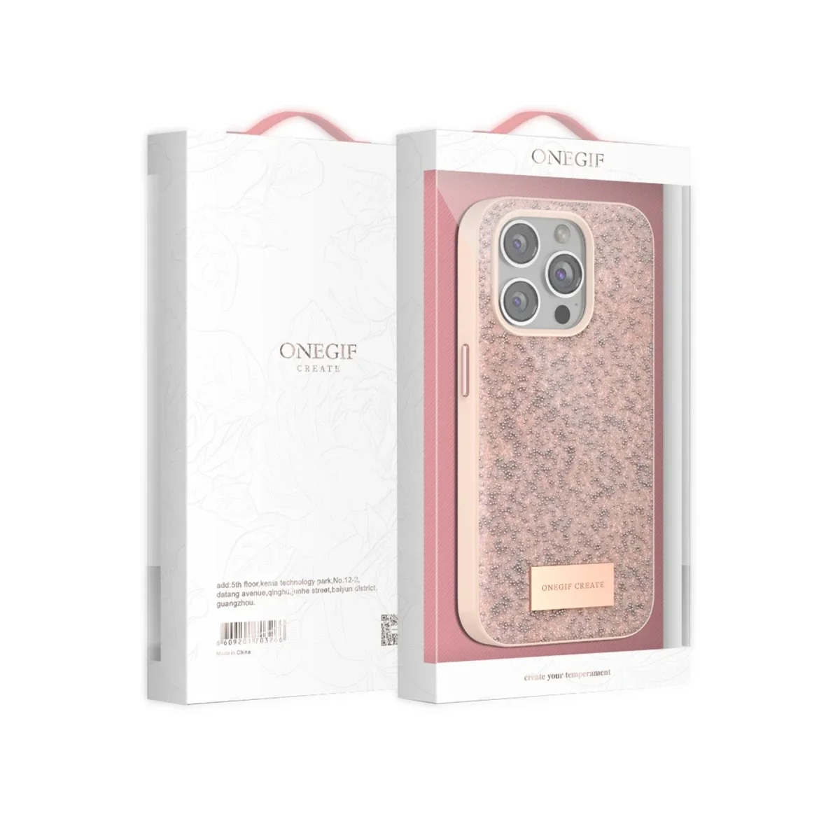 Onegif Apple iPhone 15 Bright Simli Kapak - Siyah
