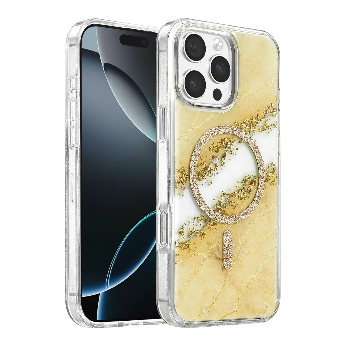 Onegif Apple İphone 16 Pro Max Lotus Simli Magsafe Kapak - Gümüş Fiyatı, Yorumları ve Özellikleri