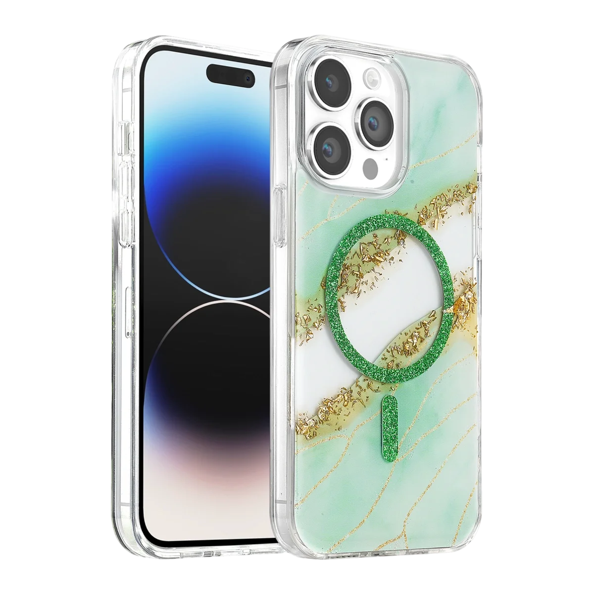 Onegif Apple İphone 15 Pro Max Lotus Simli Magsafe Kapak - Yeşil Fiyatı, Yorumları ve Özellikleri