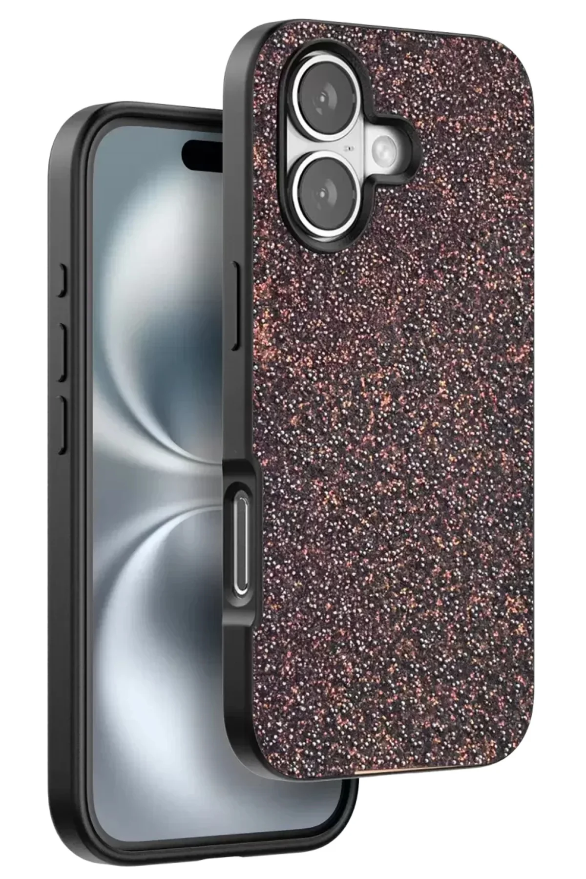 Onegif İphone 16 Plus Bright Simli Kapak - Derin Mor