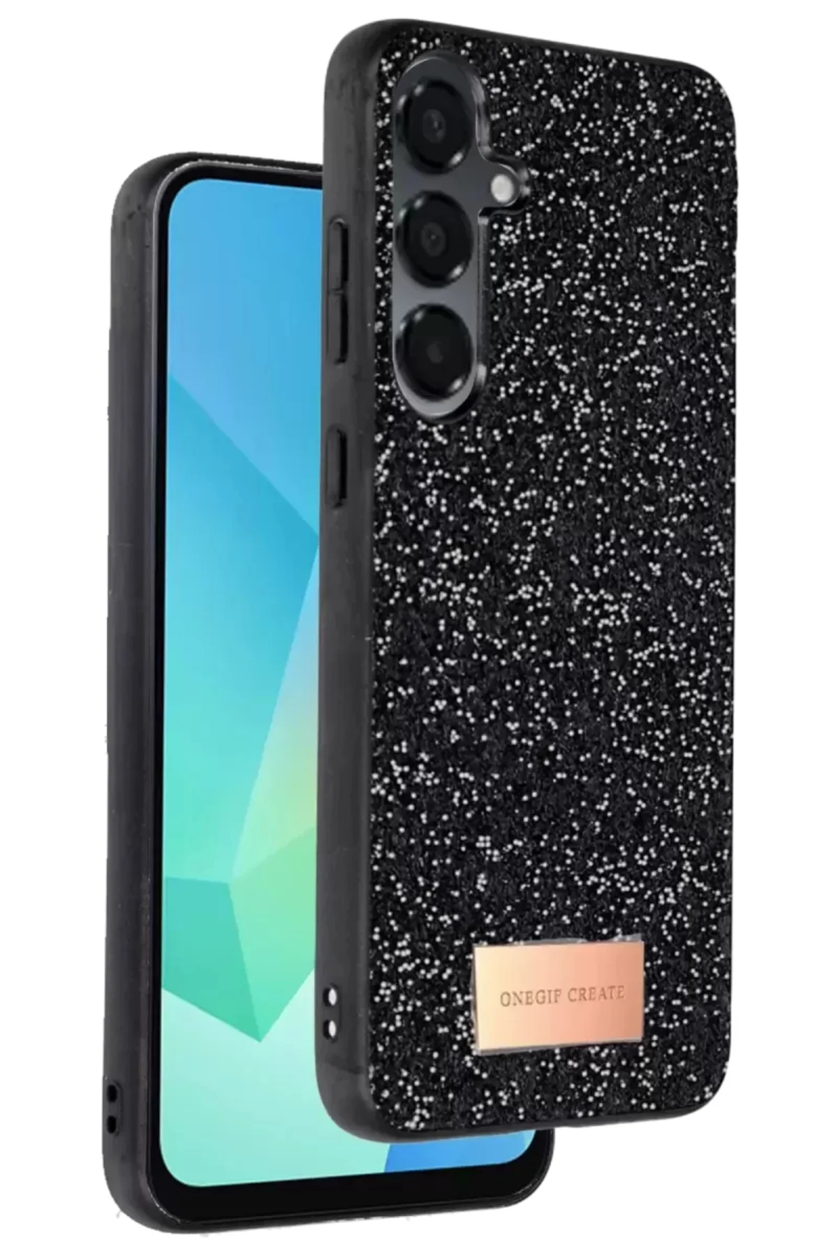 Onegif Samsung Galaxy A16 5g Bright Simli Kapak - Siyah