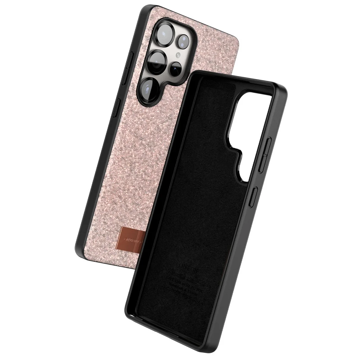 Onegif Samsung Galaxy S25 Ultra Bright Simli Kapak - Pembe Fiyatı, Yorumları ve Özellikleri