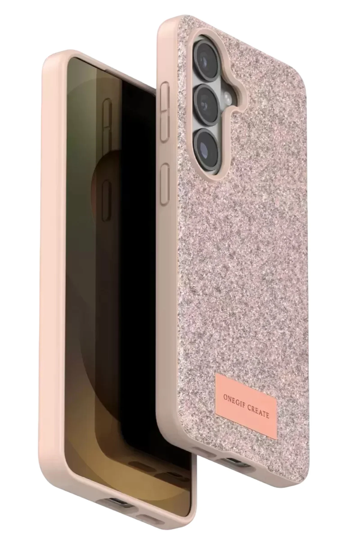 Onegif Samsung Galaxy S26 Plus Bright Simli Kapak - Pembe