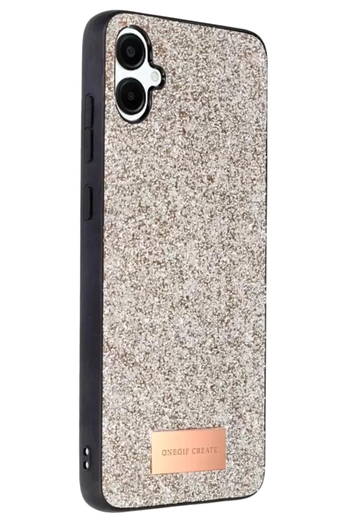 Onegif Samsung Galaxy A06 Bright Simli Kapak - Gold