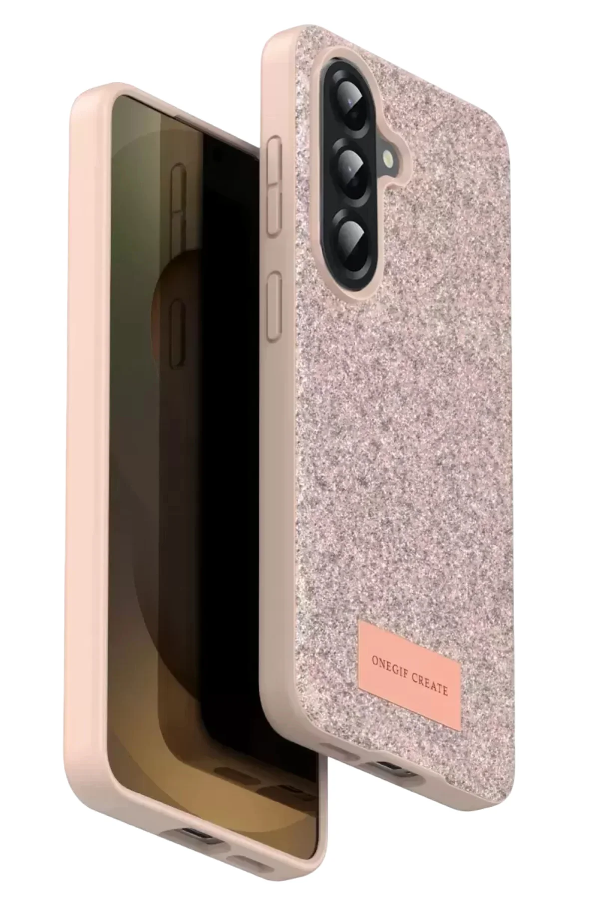 Onegif Samsung Galaxy A17 5g Bright Simli Kapak - Pembe