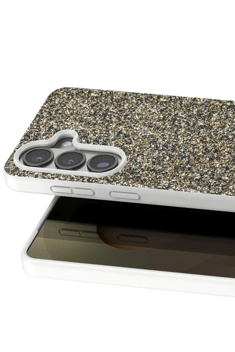 Onegif Samsung Galaxy S26 Bright Simli Kapak - Gold
