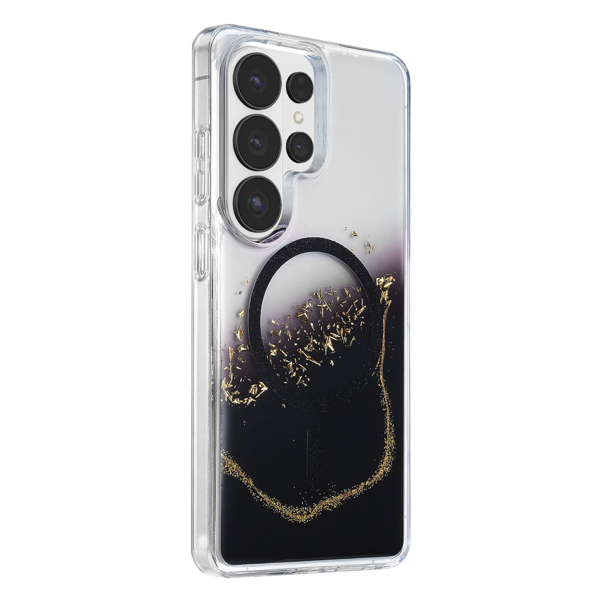 Onegif Samsung Galaxy S26 Ultra Lotus Simli Magsafe Kapak - Siyah
