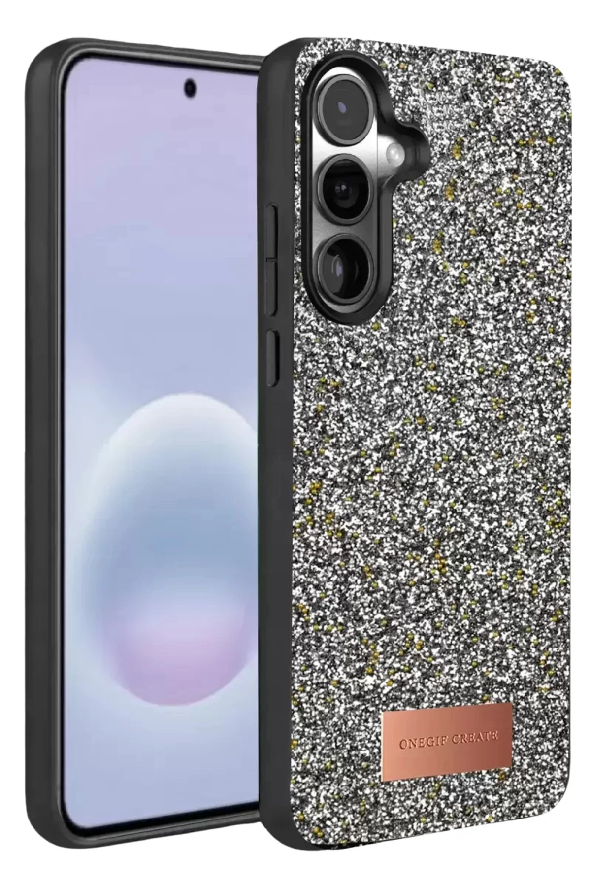 Onegif Samsung Galaxy A37 5g Bright Simli Kapak - Gold