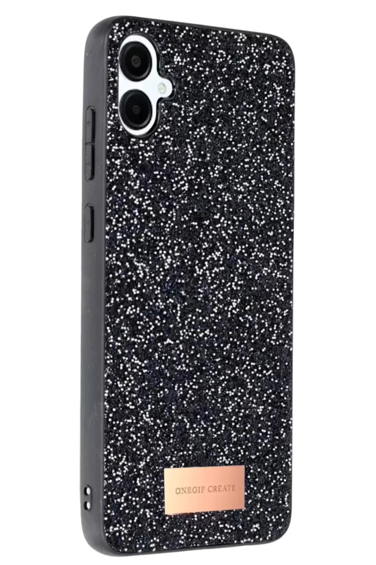 Onegif Samsung Galaxy A06 Bright Simli Kapak - Siyah