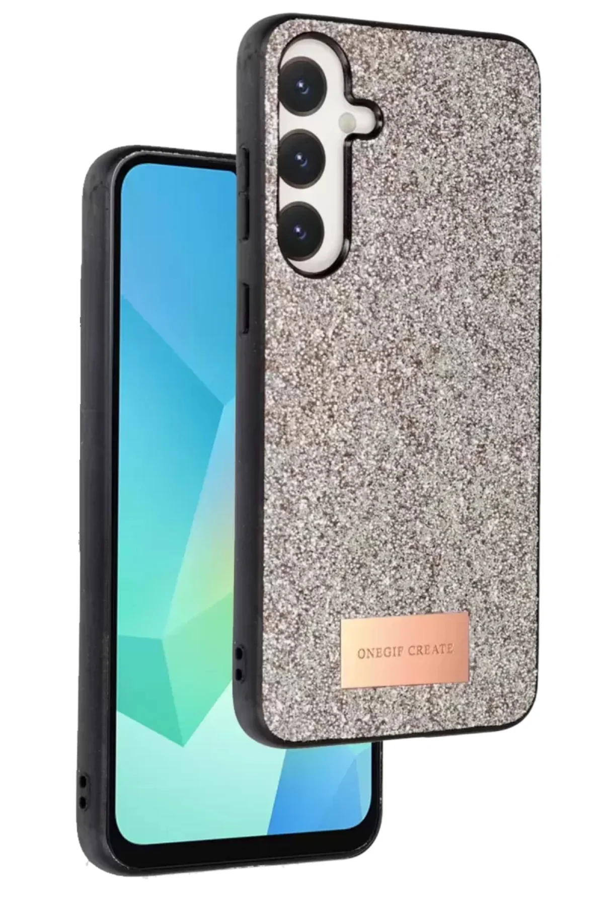 Onegif Samsung Galaxy A16 5g Bright Simli Kapak - Gold