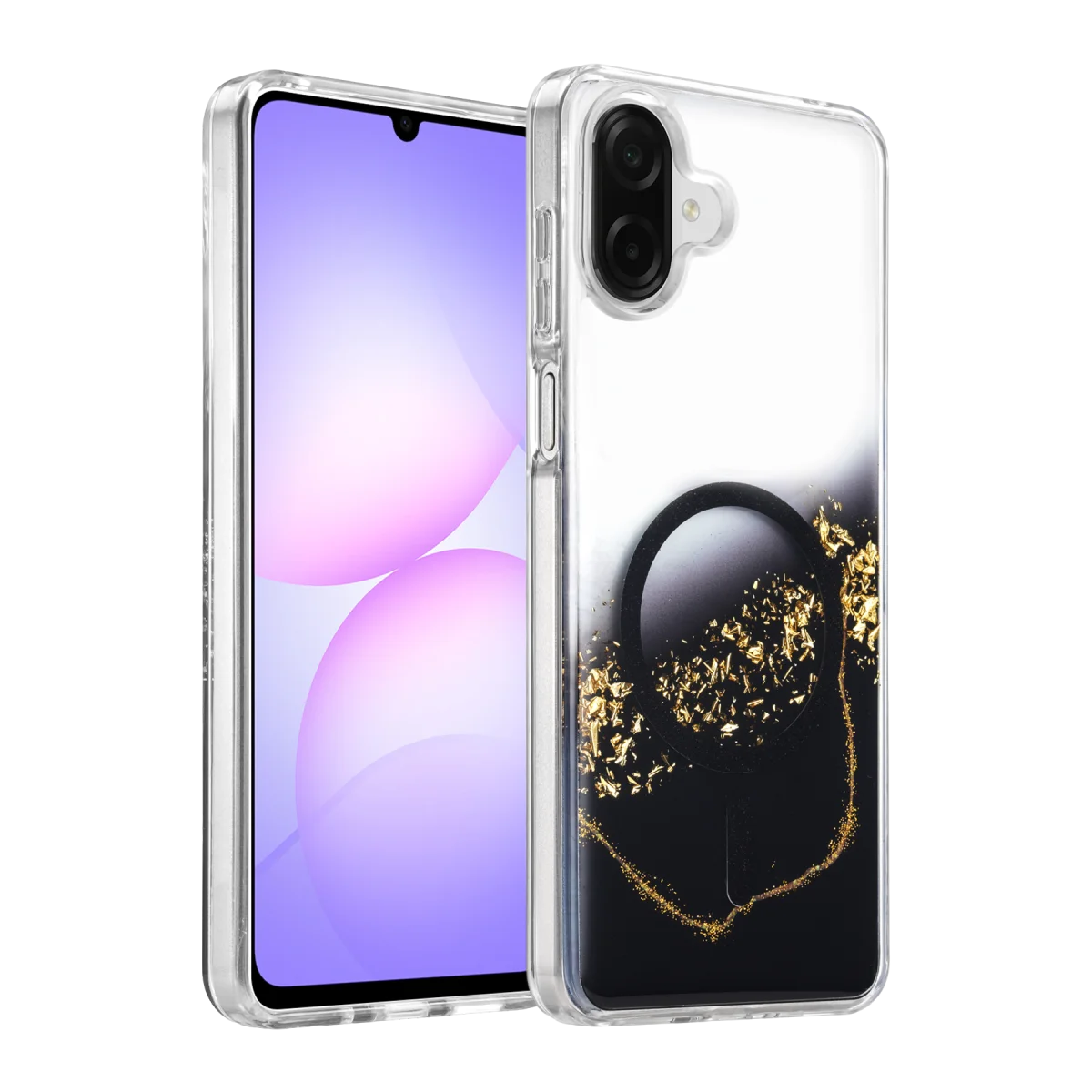 Onegif Samsung Galaxy A07 4G Lotus Simli Magsafe Kapak - Siyah Onegif Samsung Galaxy A07 4G Lotus Simli Magsafe Kapak - Siyah