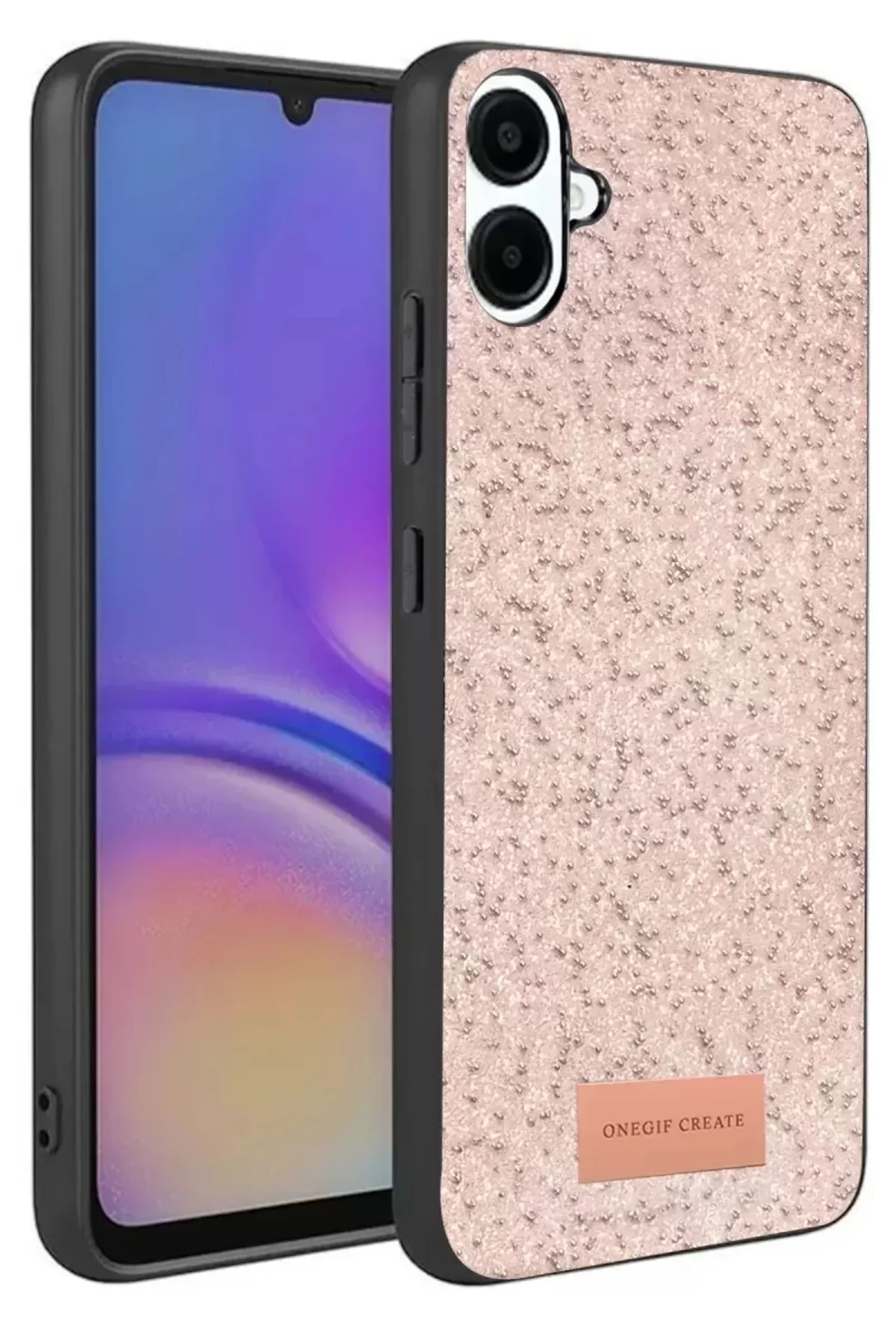 Onegif Samsung Galaxy A07 4g Bright Simli Kapak - Pembe