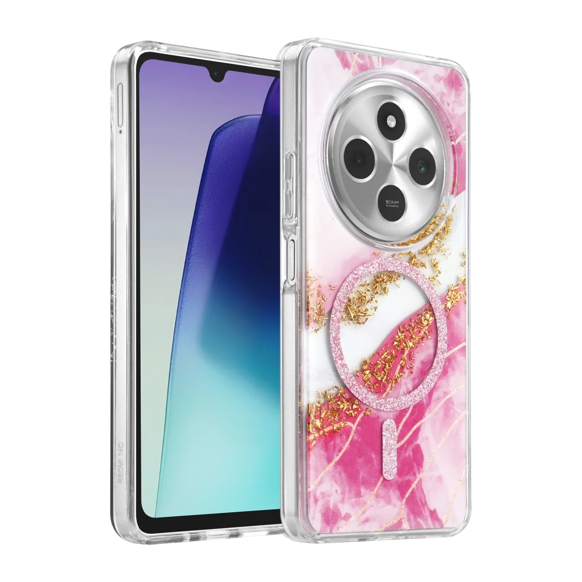 Onegif Xiaomi Redmi 14c Lotus Simli Magsafe Kapak - Pembe Fiyatı, Yorumları ve Özellikleri
