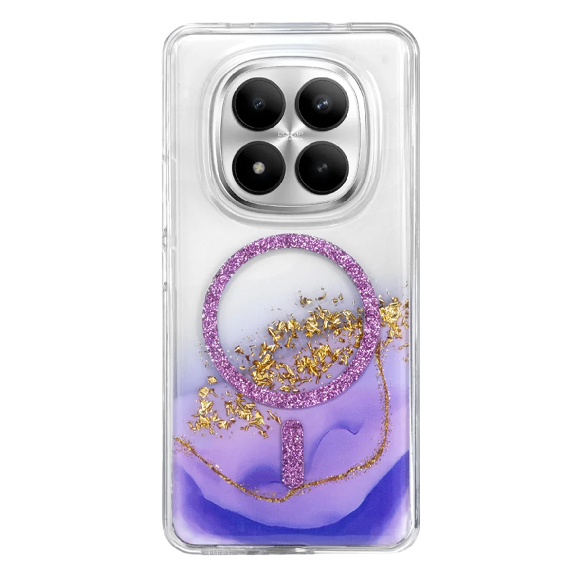 Onegif Xiaomi Redmi Note 15 Pro 5G Lotus Simli Magsafe Kapak - Mor