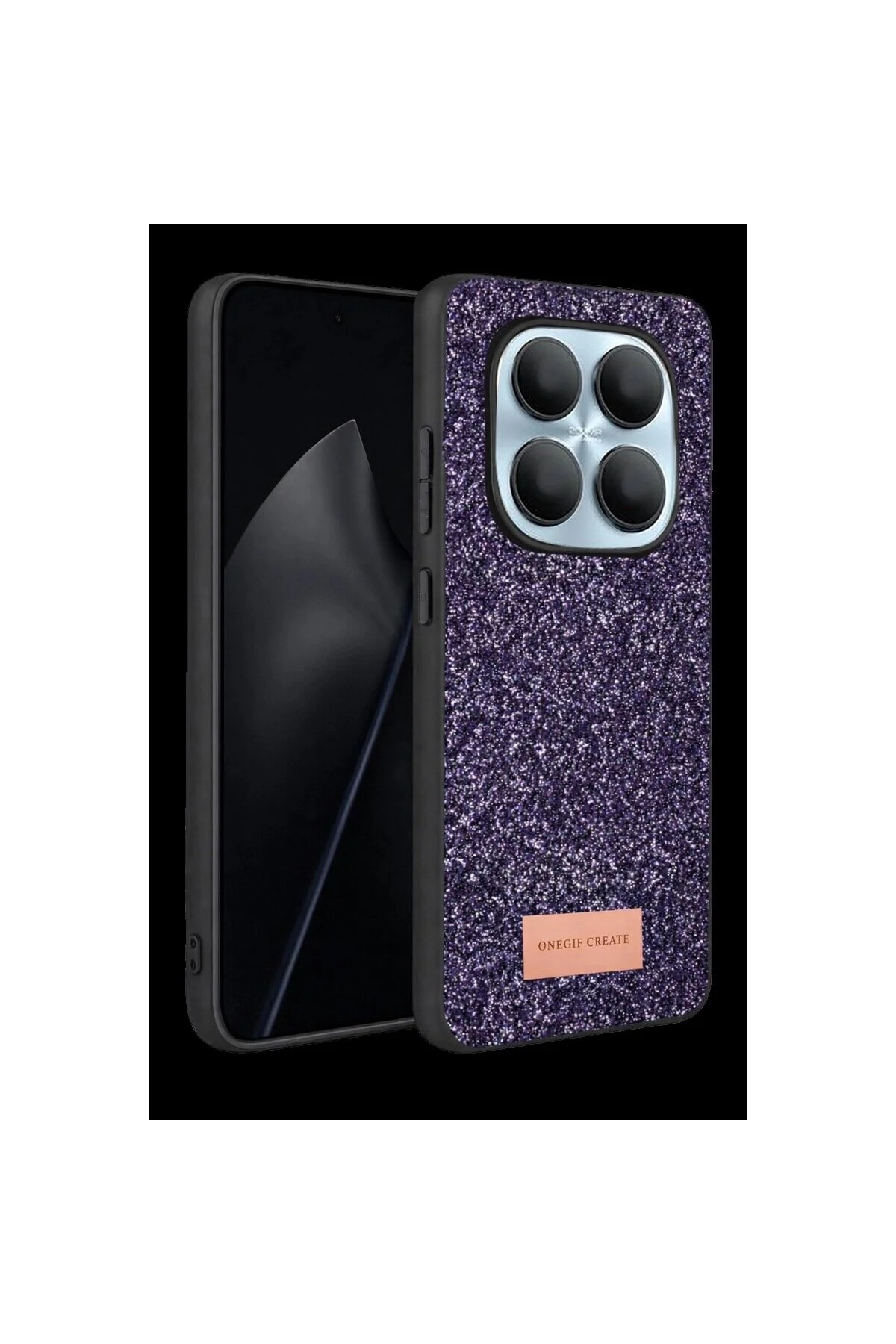 Onegif Xiaomi Redmi Note 15 4g Bright Simli Kapak - Derin Mor Onegif Xiaomi Redmi Note 15 4g Bright Simli Kapak - Derin Mor